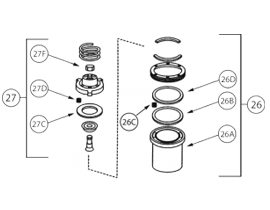 Trane crhr discharge valve and pistons
